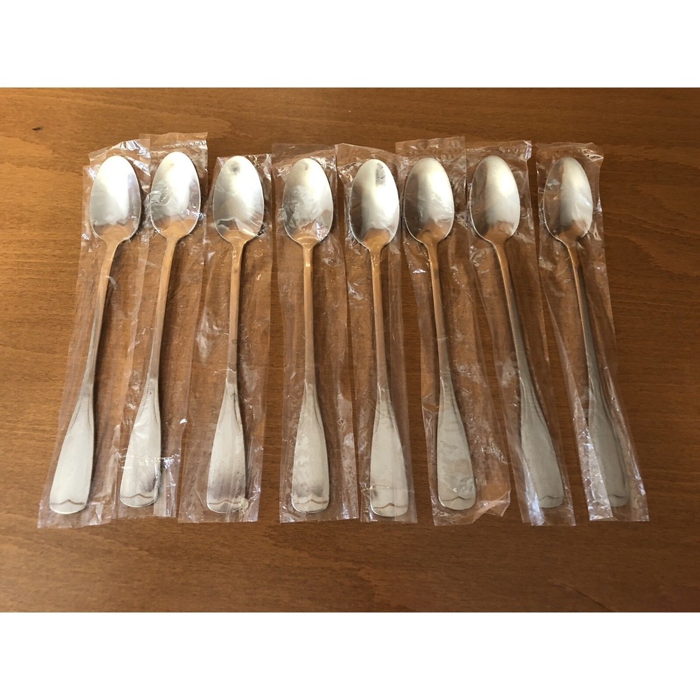 Lot Of‎ 8 Brand Ware 283 Ice Tea Spoons Stainless Steel New